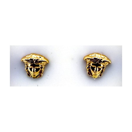 Pendientes pendientes medusa de oro 18k